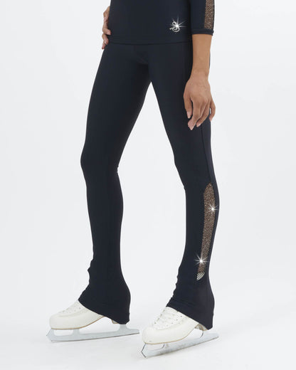 Sagester Leggings with glittered mesh insert #483