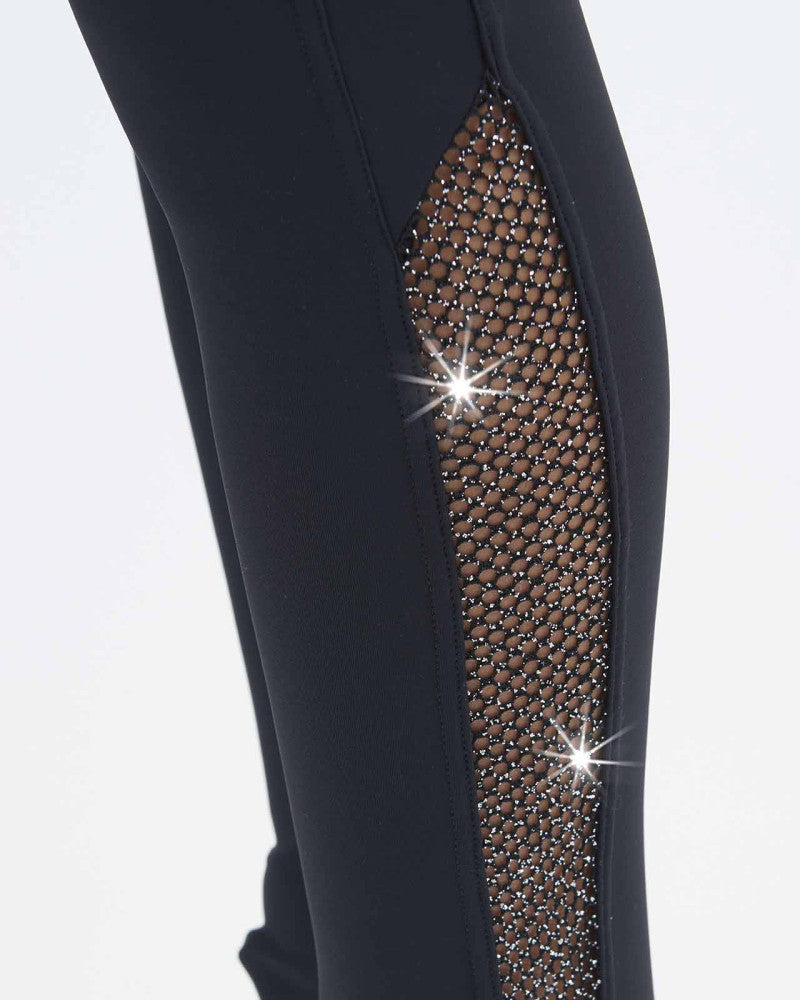 Sagester Leggings with glittered mesh insert #483