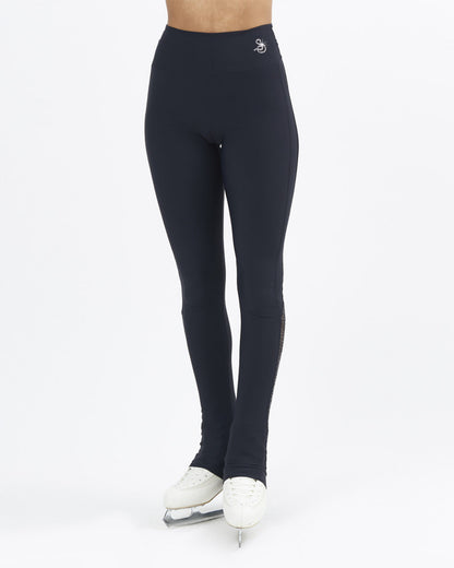 Sagester Leggings with glittered mesh insert #483