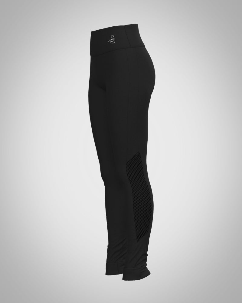 Sagester Leggings with glittered mesh insert #483