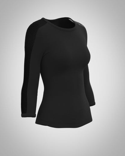 SAGESTER T-shirt with glittered mesh insert Mod.084