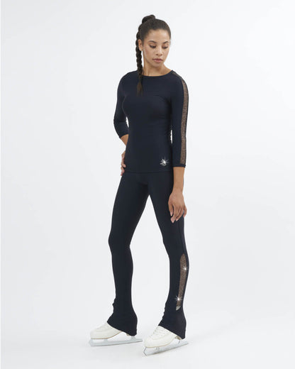 SAGESTER T-shirt with glittered mesh insert Mod.084