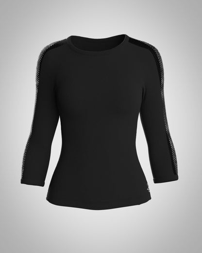 SAGESTER T-shirt with glittered mesh insert Mod.084